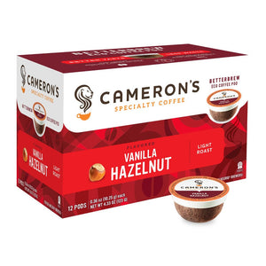 Camerons Coffee - Vanilla Hazelnut Single Serve Coffee Pods, 4.33 Oz | Pack of 6