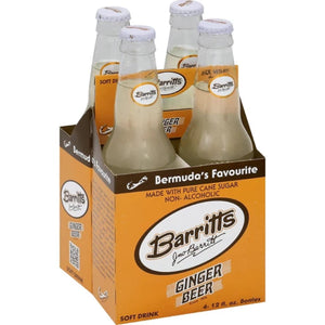 Barritts - Soda 4 Pack Ginger Beer, 48 Fl Oz | Pack of 6
