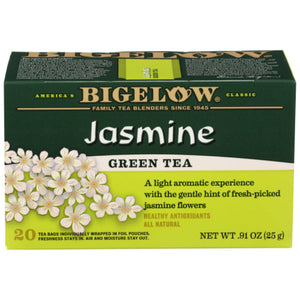 Bigelow - Green Jasmine Tea, 20 Bags, 0.91 oz | Pack of 6