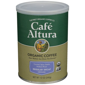 Cafe Altura - Organic Coffee Ground Decaf Roast, 12 Oz