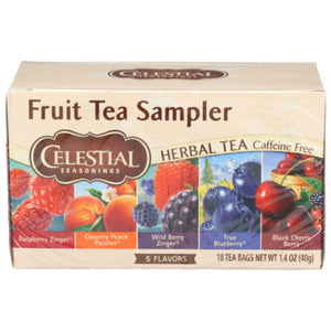Celestial Seasonings - Herbal Tea Fruit Tea Sampler, 18 Bags | Pack of 1