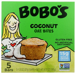Bobo's Oat Bars - Oat Bites Coconut 5ct - 1.3 Oz
| Pack of 6