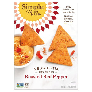 Simple Mills Cracker Pita Roasted Red Pepper, 4.25 oz
| Pack of 6