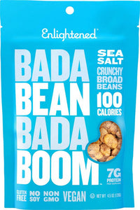 Bada Bean Bada Boom, Crunchy Broad Beans, Sea Salt, 4.5 oz
| Pack of 6