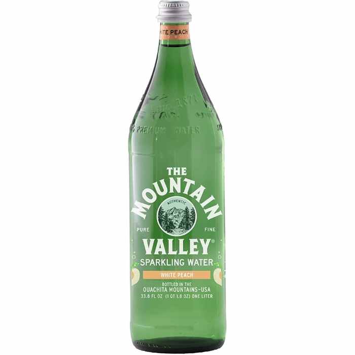Mountain Valley - Sparkling White Peach Water, 33.8 fl oz | Pack of 12