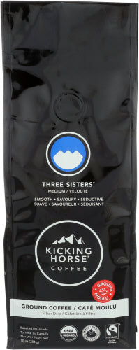 Kicking Horse - Coffee 3 Sisters Medium Roast Ground Coffee 10 Oz - Pack Of 6