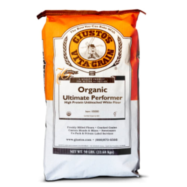 Giusto's EB - Organic Ultimate Performer Unbleached Flour, 50 lb