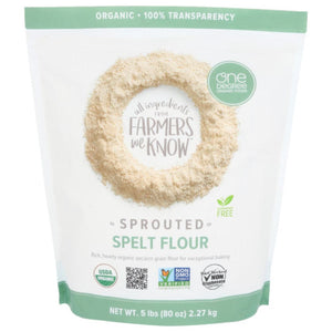 One Degree - Organic Foods Sprouted Spelt Flour, 5lbs
