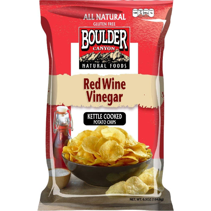 Boulder Canyon - Kettle Chips with Red Wine Vinegar, 5 Oz | Pack of 12