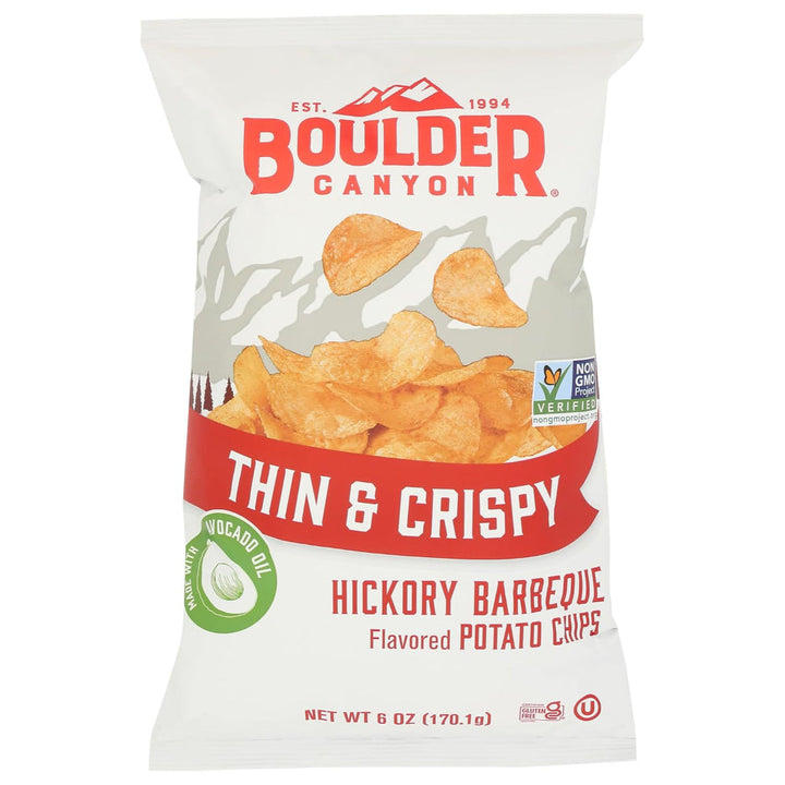 Boulder Canyon - Crispy Hickory BBQ Potato Chips, 6 Oz | Pack of 12