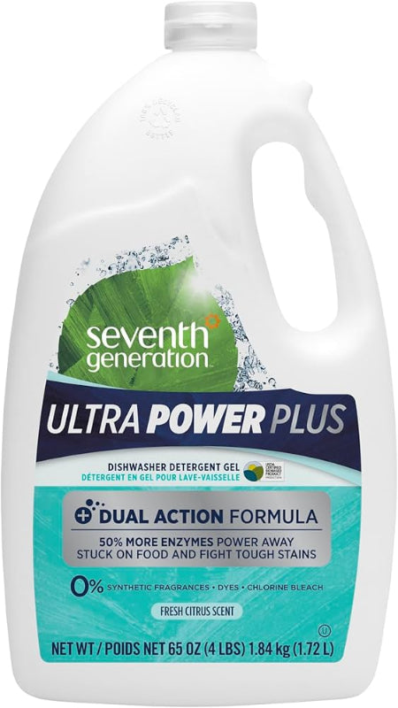 Seventh Generation - Ultra Power Plus Dishwasher Detergent, 65 Oz (Pack of 6)