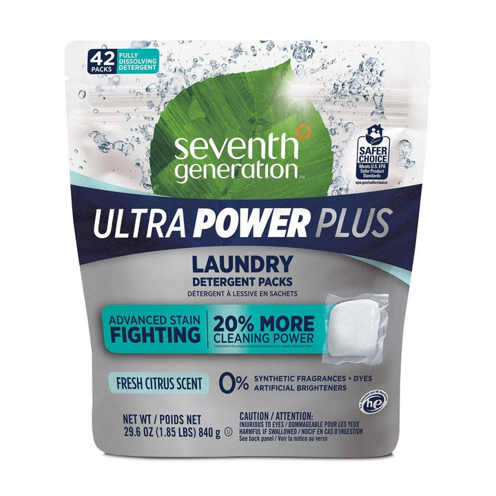 SEVENTH GENERAT - Laundry Detergent Packs Ultra Power Plus  42EA ( Pack of 8)