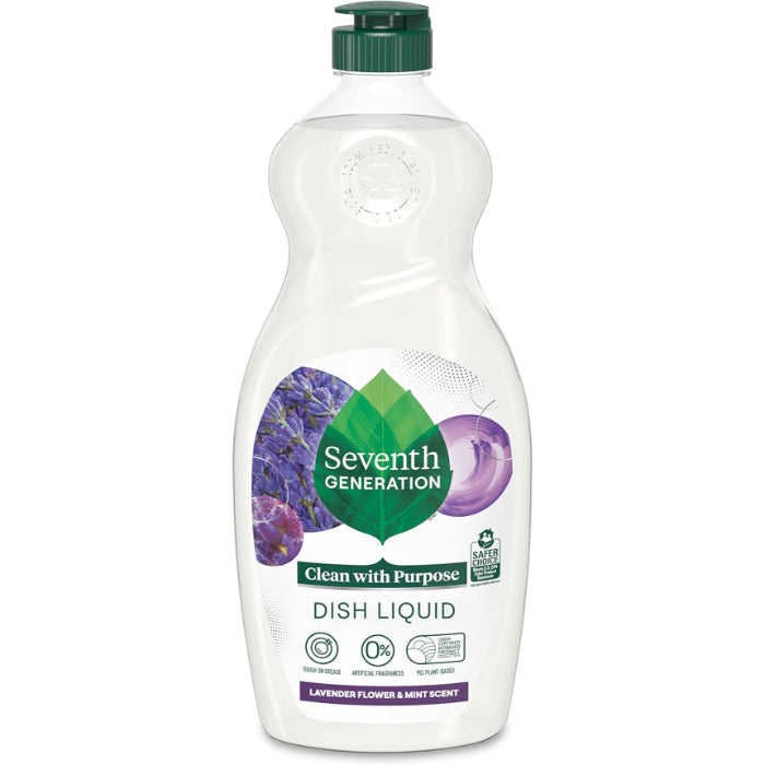 Seventh Generation - Lavender Mint Dishwash Liquid, 19 Fo (Pack of 6)