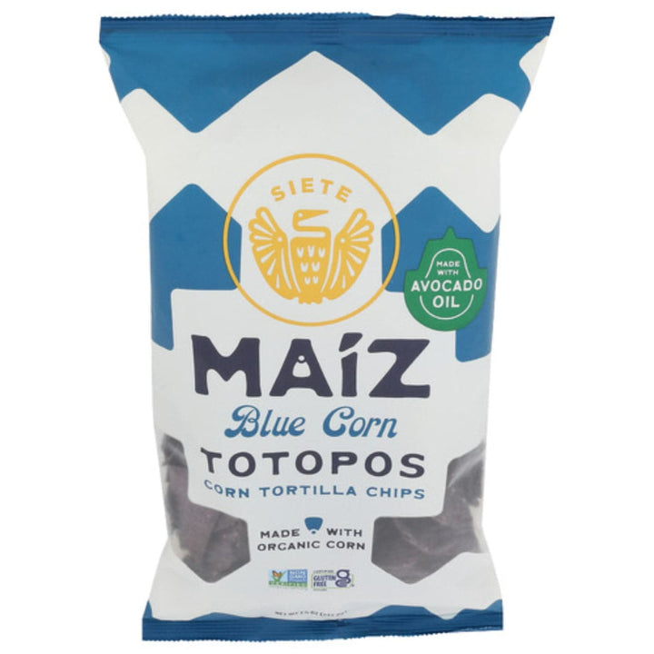 Siete - Chips, Corn Blue Tortilla, 7.5 oz | Pack of 6