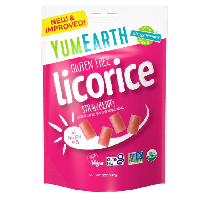 YumEarth - Organic Strawberry Licorice, 5 Oz ( Pack of 6)