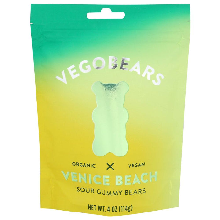 Vegobears - Venice Beach Organic Sour Gummy Bears 4OZ ( Pack of 10)