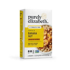 Purely Elizabeth - Organic Oats Flax & Chia Banana Oatmeal, 9.12 Oz