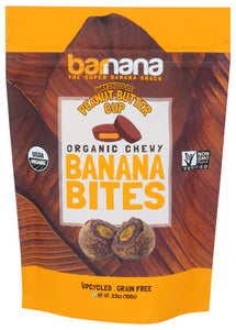 Barnana - Bites Banana Peanut Butter Cup Chocolate Organic, 3.5 Oz | Pack of 12
