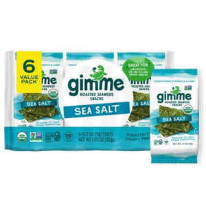 Gimme - Seaweed Snack, Organic Roasted, 1.02 Oz | Pack of 8