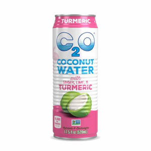 C20 - Pure Coconut Water with Ginger Lime & Turmeric, 17.5 Fl Oz | Pack of 12