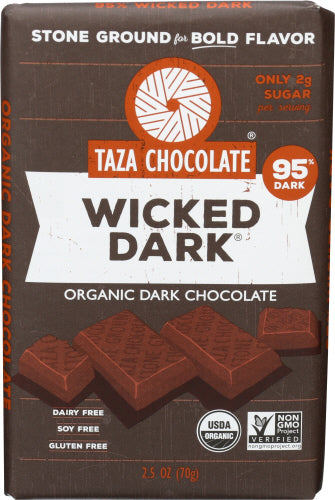 Taza Chocolate - Wicked Dark Organic, 2.5 Oz | Pack Of 10