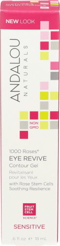 Andalou Natural - Eye Gel - Rose, 0.6fo (Pack of 1)