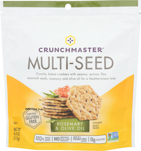 Crunchmaster - Multiseed Rosemary Olive Oil Cracker, 4 Oz | Pack of 12