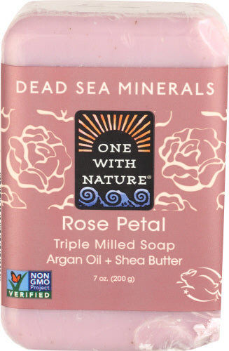 One With Nature - Soap Bar Rose Petal, 7 Oz (Pack of 1)