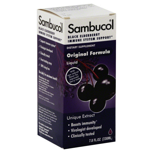 Sambucol - Elderberry Syrup - Black Elderberry, 7.8oz (Pack of 3)