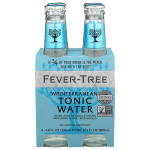 Fever Tree - Mediterranean Tonic Water 4 Pack, 27.2 fl oz | Pack of 6