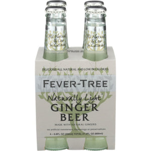 Fever Tree - Soda 4 Pack Ginger Beer Light, 27.2 fl oz | Pack of 6