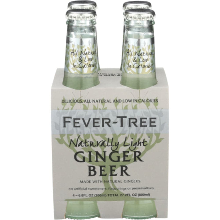 Fever Tree - Soda 4 Pack Ginger Beer Light, 27.2 fl oz | Pack of 6