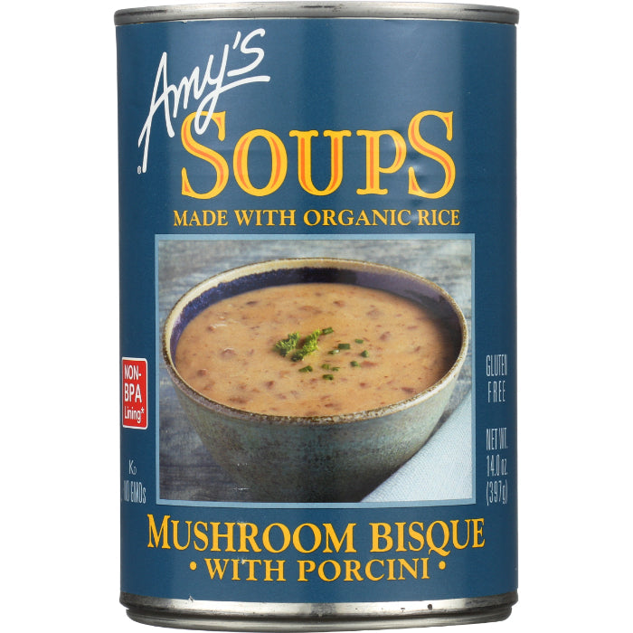 Amy's - Soup Mushroom Bisque Porcini, 14 Oz | Pack of 12