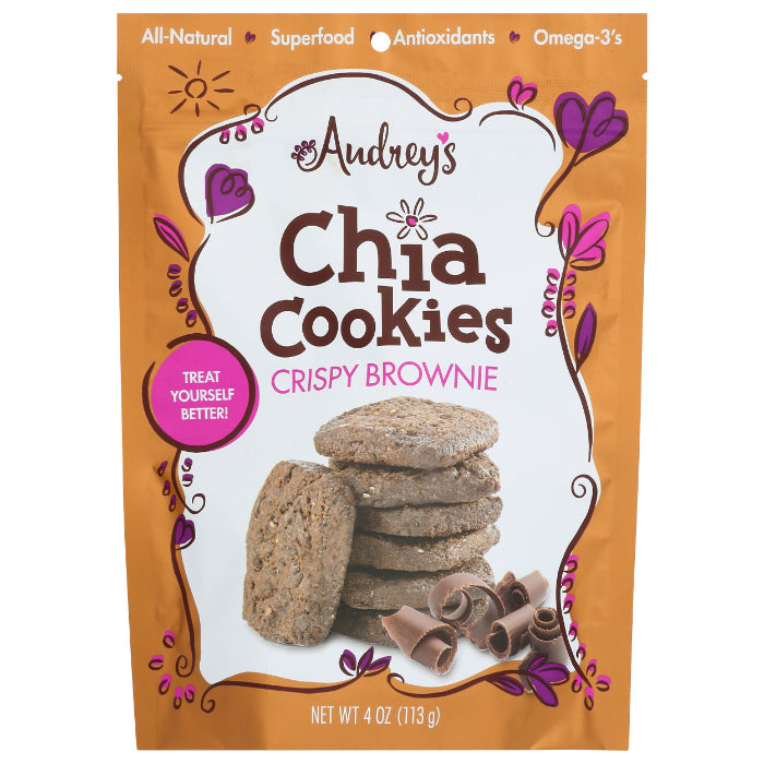 Audrey's - Cookie Crispy Brownie Chia, 4 Oz - Pack of 6