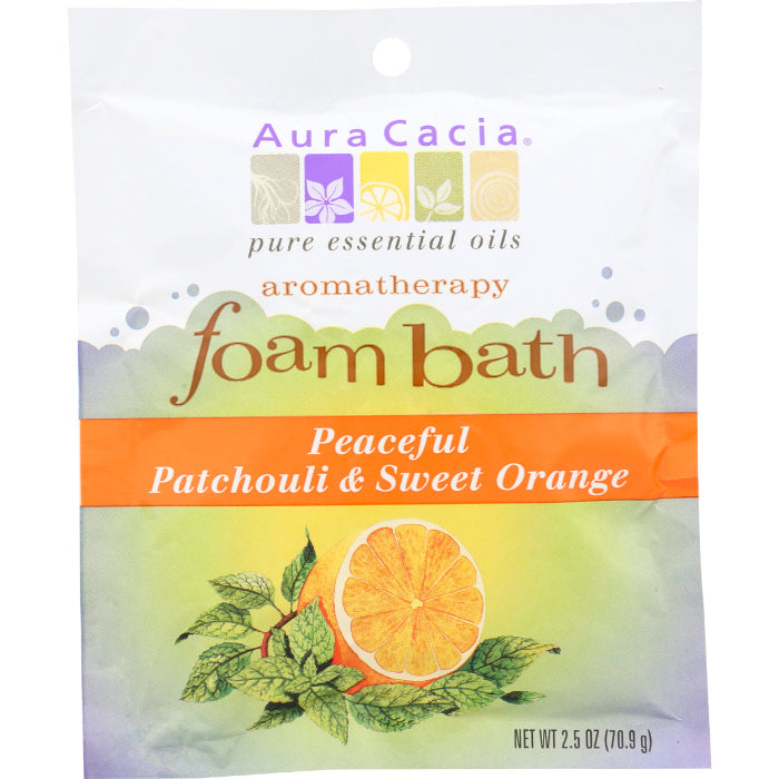 Aura Cacia - Bath Foam Patchouli Orange Peace, 2.5 oz (Pack of 6)