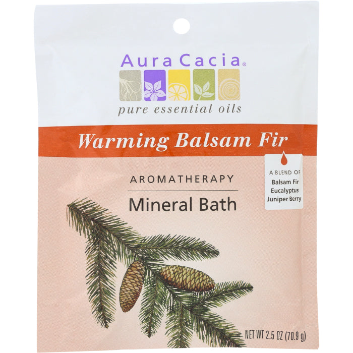 Aura Cacia - Bath Mineral Balsam Fir Warming, 2.5 oz (Pack of 6)