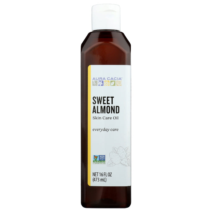 Aura Cacia - Skin Care Oil Sweet Almond, 16 Oz (Pack of 1)