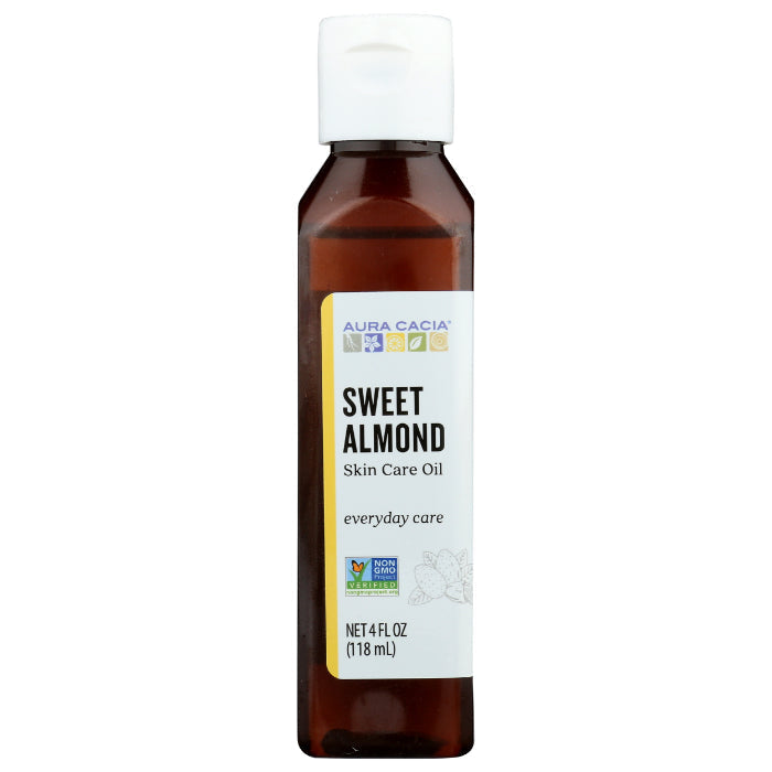 Aura Cacia - Skin Care Oil Sweet Almond, 4 Oz (Pack of 1)