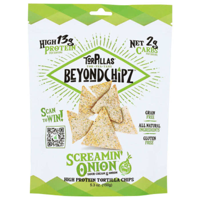 BeyondChipz - Chips Screamin Onion, 5.3 Oz | Pack of 12