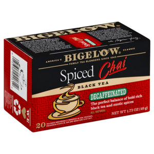 Bigelow - Decaf Chai Spiced Tea, 20 Bags, 1.73 oz | Pack of 6