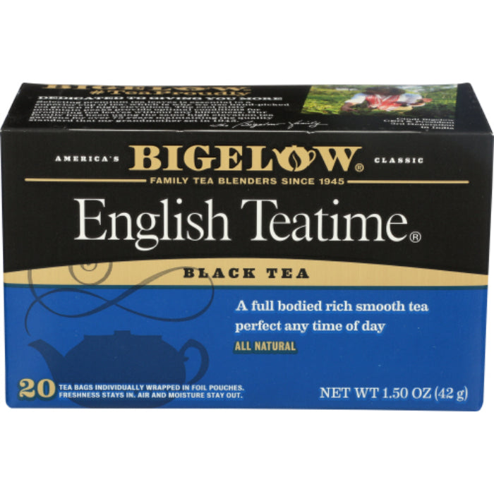 Bigelow - Tea English Teatime, 20 Bags, 1.5 Oz - Pack Of 6