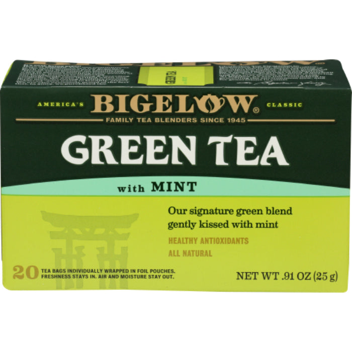 Bigelow - Tea Green Mint, 20 Bags, 0.91 Oz - Pack of 6