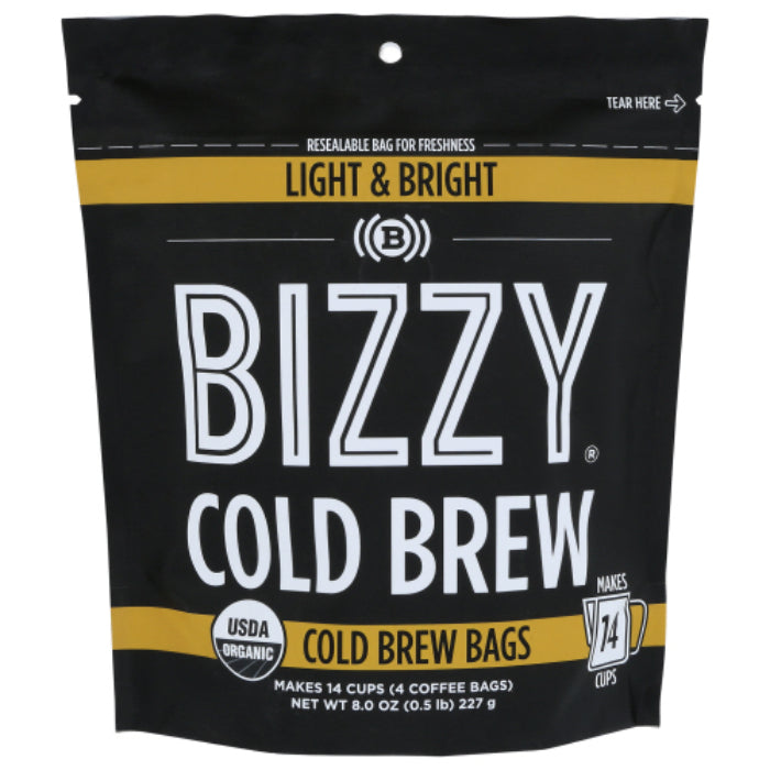 Bizzy Coffee - Organic Light & Bright, 8 oz (Pack of 6)