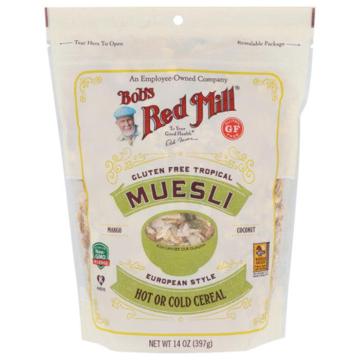 Bob's Red Mill - Cereal Muesli, Tropical, 14 Oz - Pack of 4