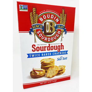 Boudin Sourdough - Crackers Sourdough Sea Salt, 5 Oz | Pack of 12