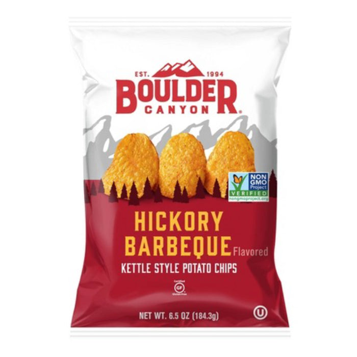 Boulder Canyon - Chip Cut Hickory BBQ, 6.5 Oz | Pack of 12