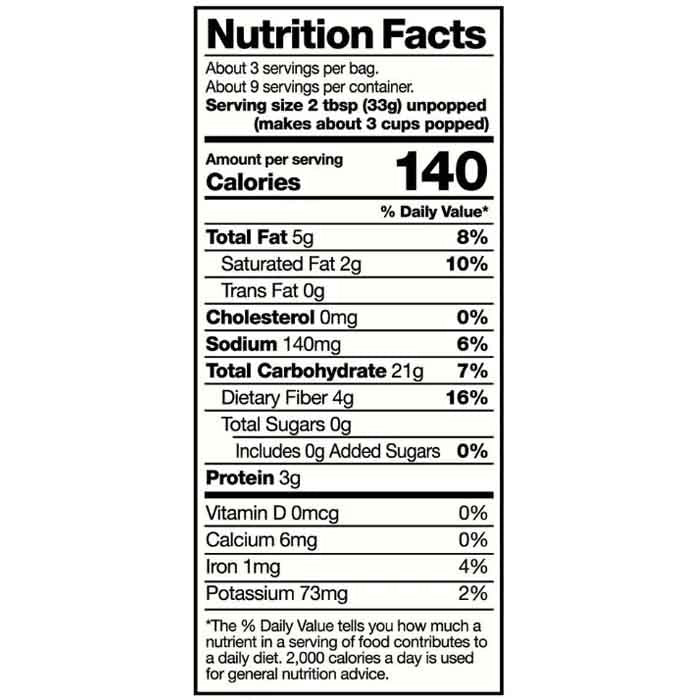 Black Jewell - Microwave Popcorn Natural, 6pk - back
