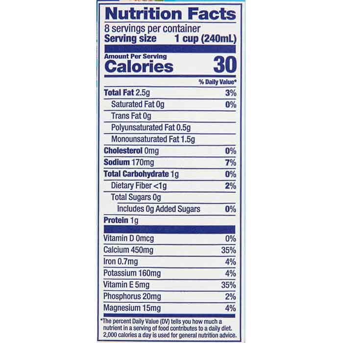 Blue Diamond - Almondmilk Original Unsweetened - back
