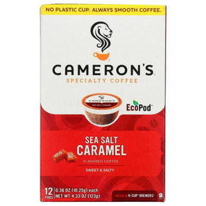 Camerons Coffee - Sea Salt Caramel Ground Coffee, 4.33 Oz | Pack of 6