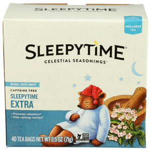Celestial Seasonings - Wellness Tea Sleepytime Extra, 40 Bags | Pack of 6
